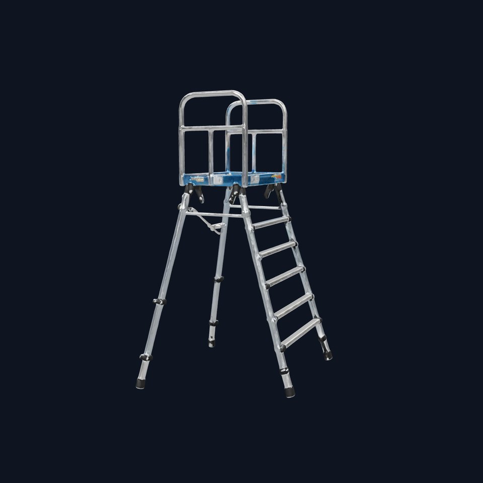 Versatile Scaffold Ladder 3D Model Pack with Ergonomic Design